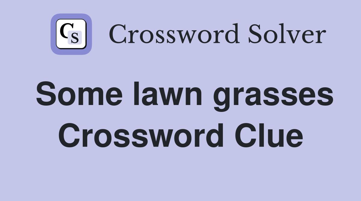 Some lawn grasses Crossword Clue