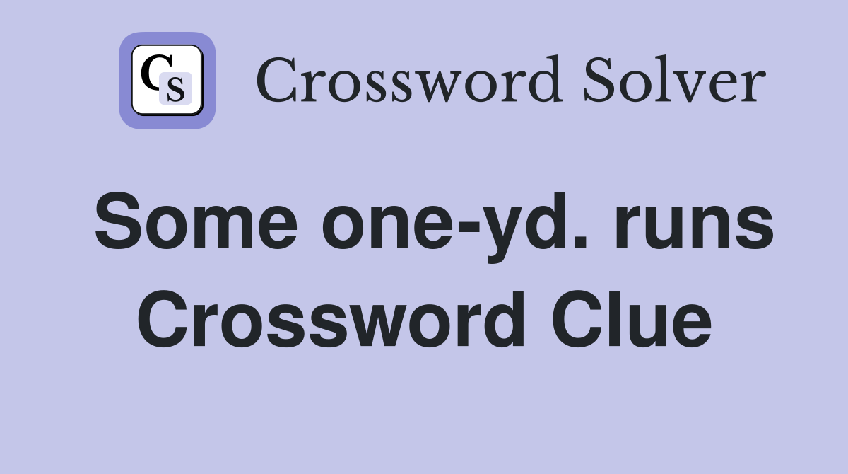 Some one-yd. runs Crossword Clue