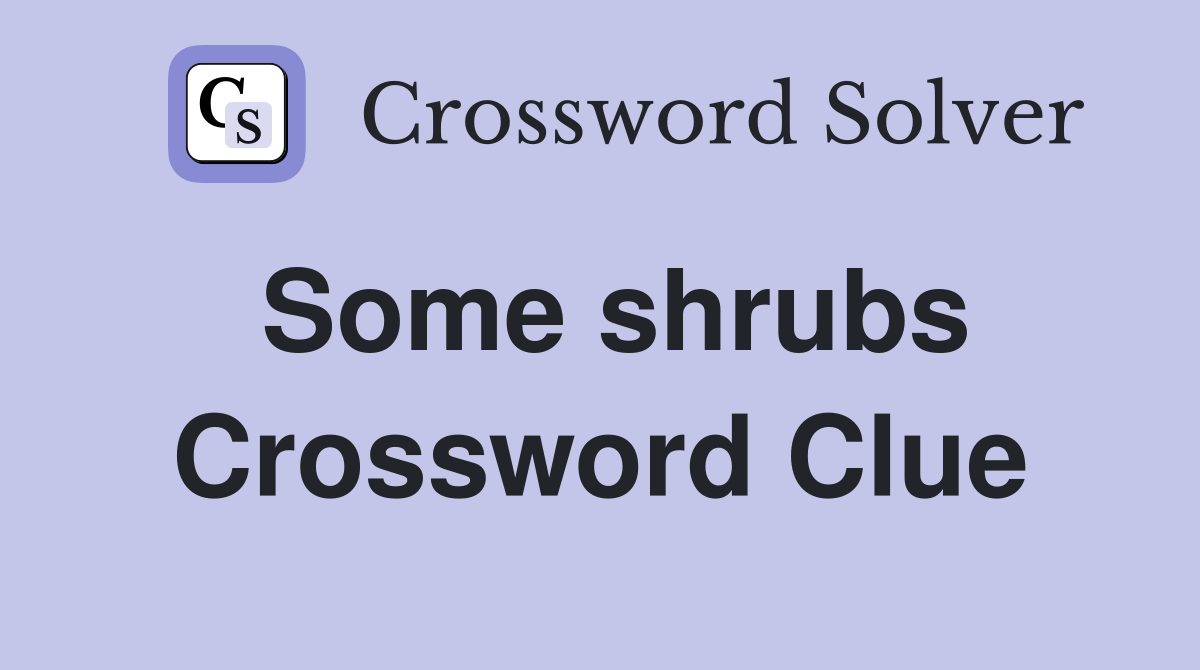 Some shrubs Crossword Clue