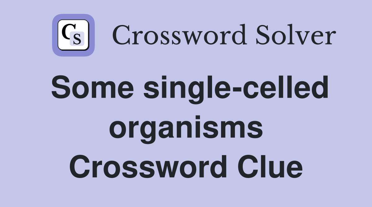 Some single-celled organisms Crossword Clue