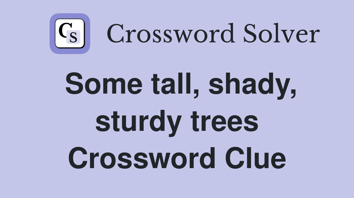 Some tall, shady, sturdy trees Crossword Clue