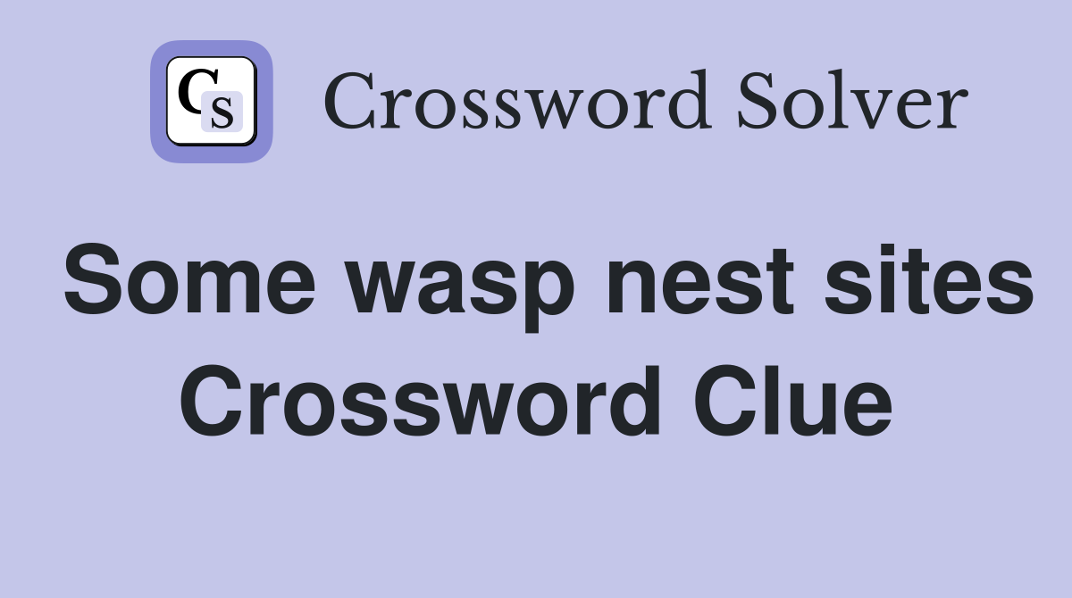 Some wasp nest sites Crossword Clue
