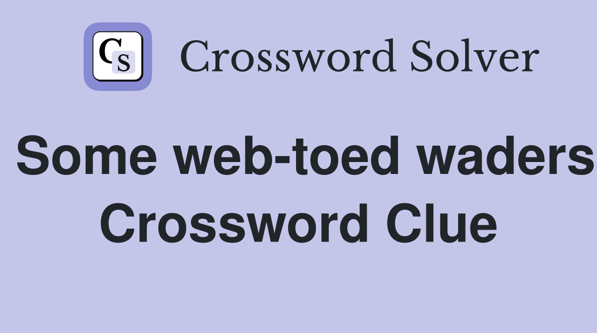 Some web-toed waders Crossword Clue
