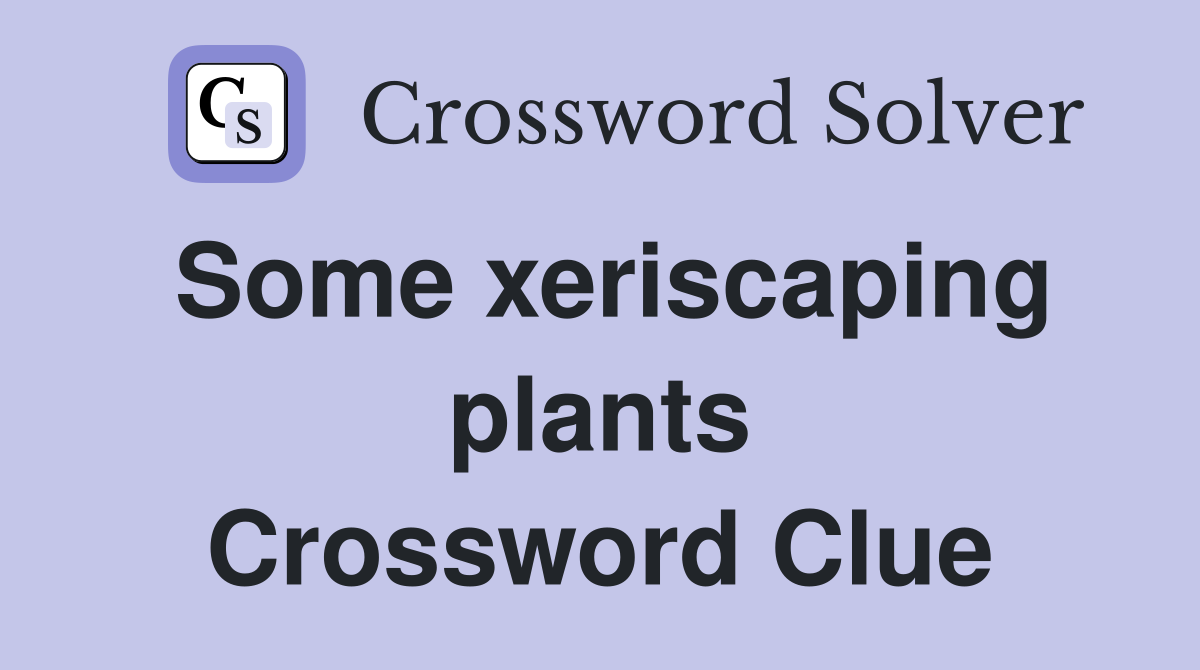 Some xeriscaping plants Crossword Clue