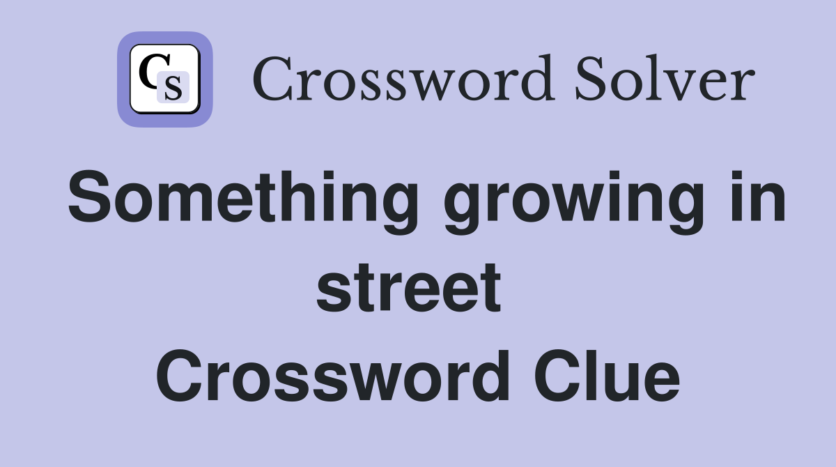 Something growing in street  Crossword Clue