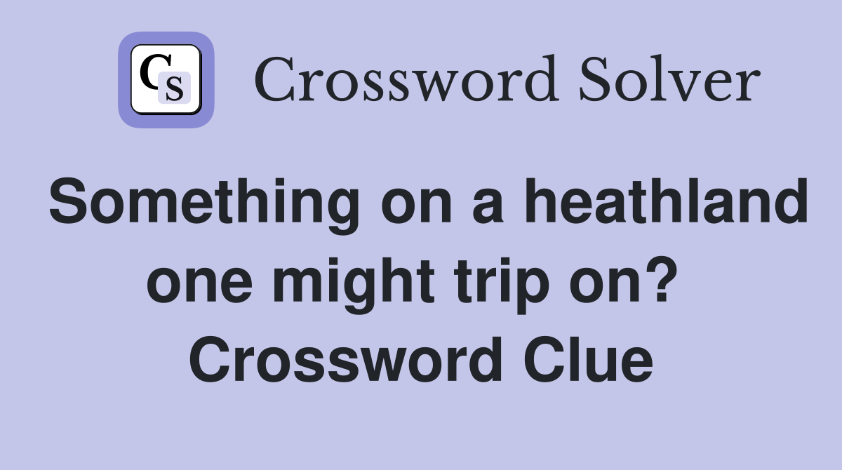 Something on a heathland one might trip on?  Crossword Clue