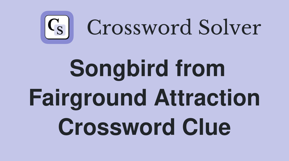Songbird from Fairground Attraction Crossword Clue