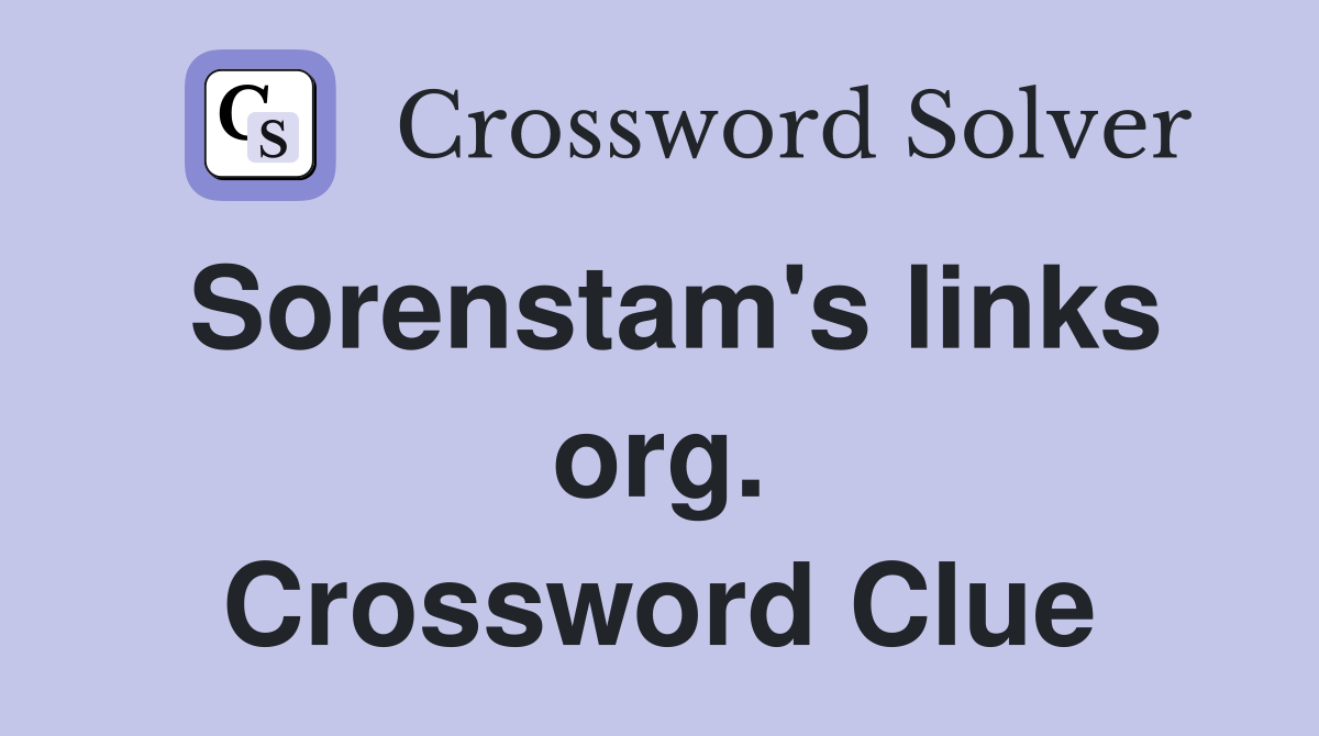 Sorenstam's links org. Crossword Clue