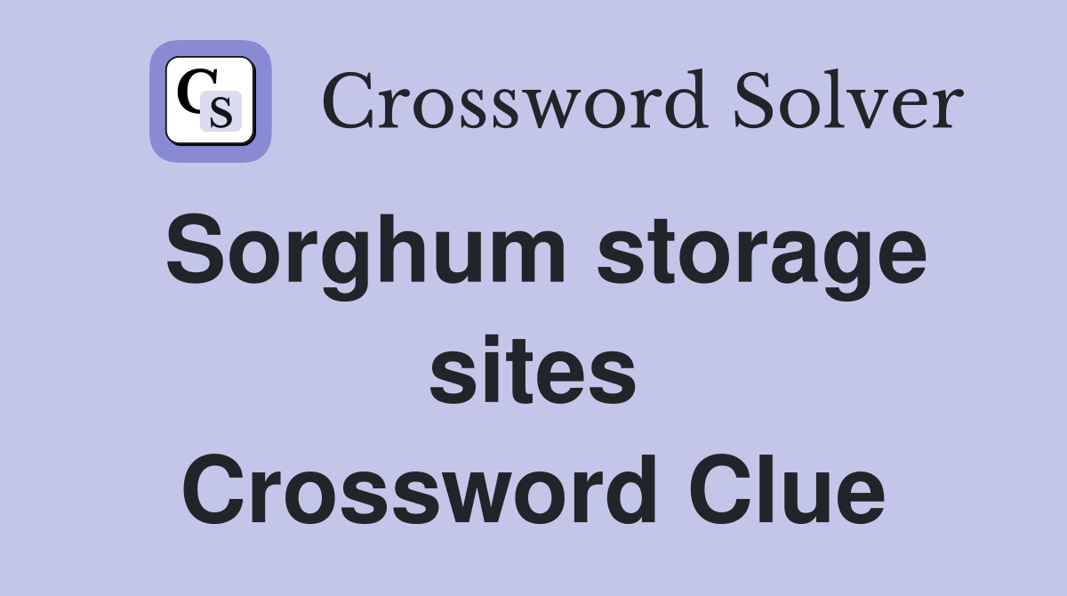 Sorghum storage sites Crossword Clue