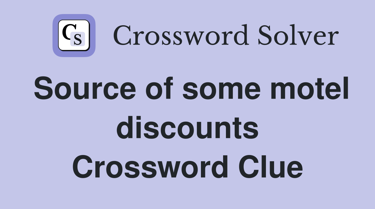 Source of some motel discounts Crossword Clue
