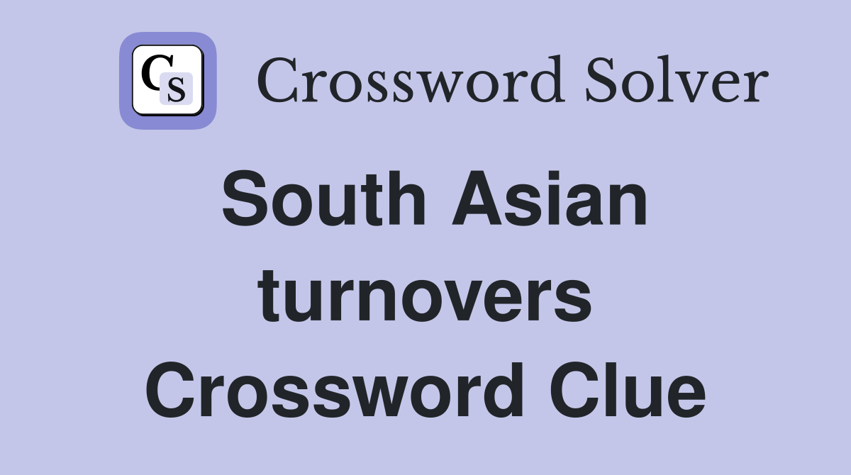 South Asian turnovers Crossword Clue