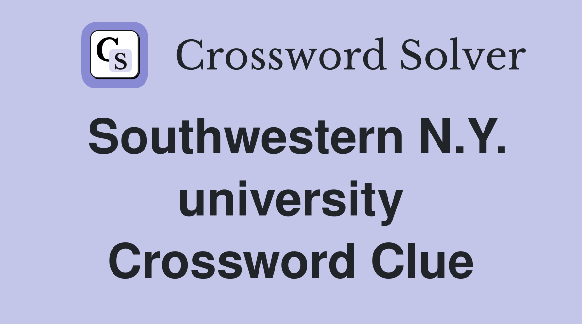 Southwestern N.Y. university Crossword Clue