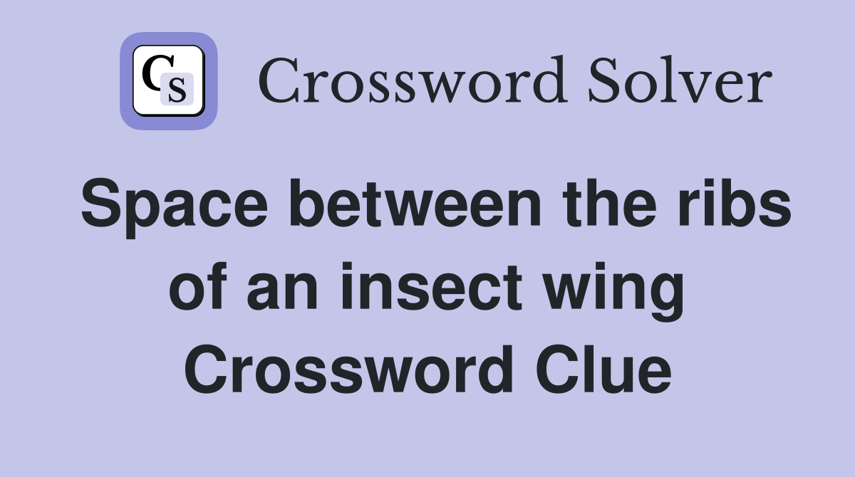 Space between the ribs of an insect wing Crossword Clue