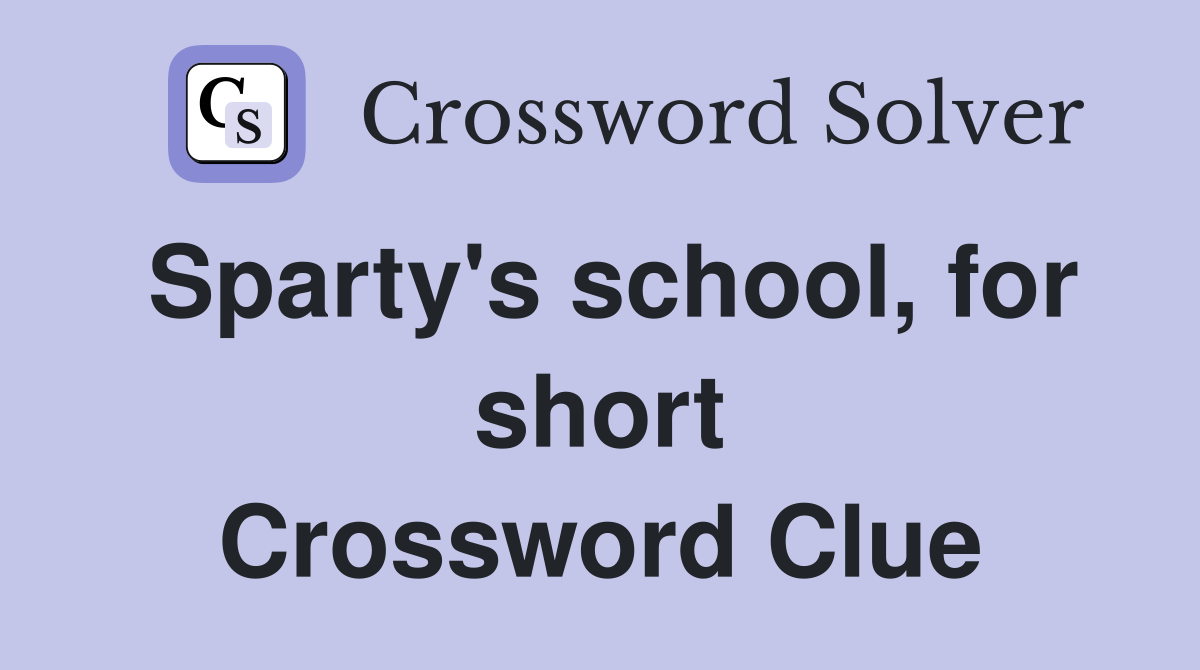 Sparty's school, for short Crossword Clue