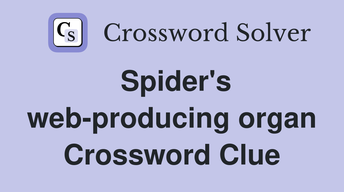 Spider's web-producing organ Crossword Clue