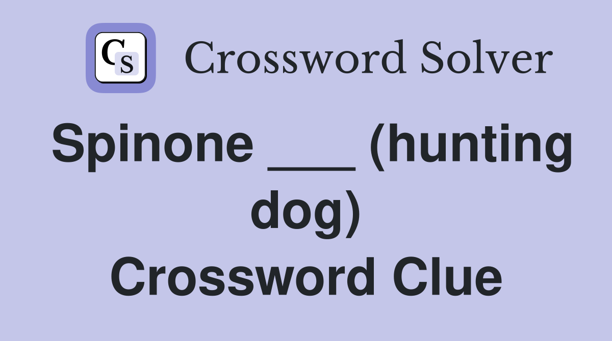Spinone ___ (hunting dog) Crossword Clue