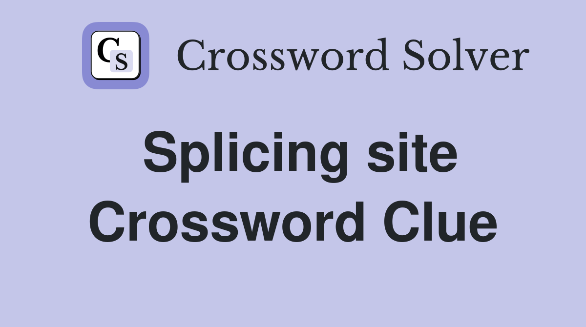 Splicing site Crossword Clue