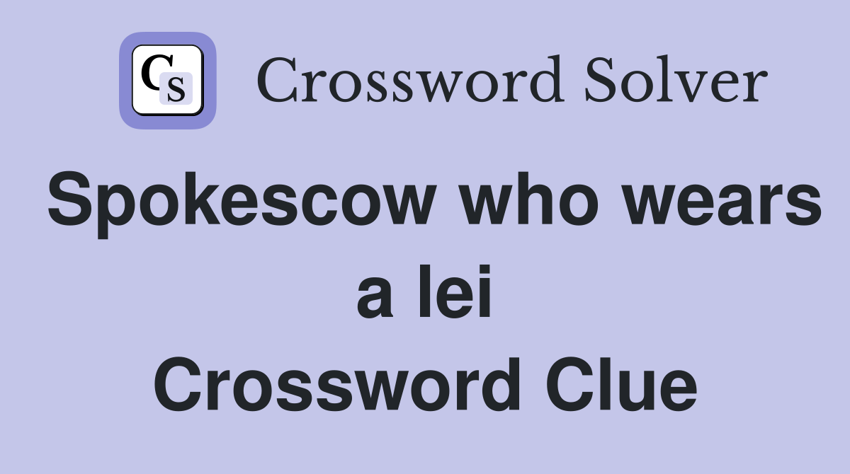 Spokescow who wears a lei Crossword Clue