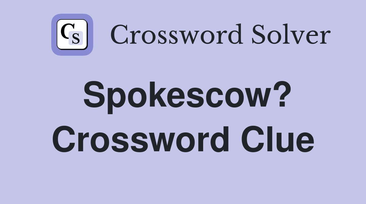 Spokescow? Crossword Clue