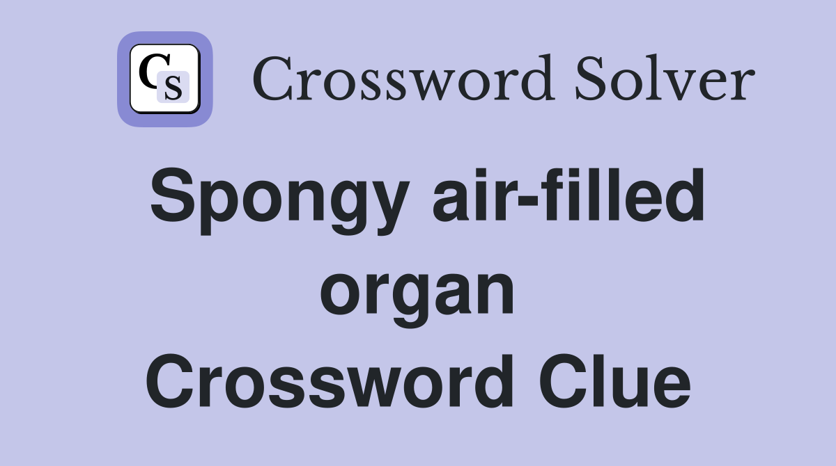 Spongy air-filled organ Crossword Clue