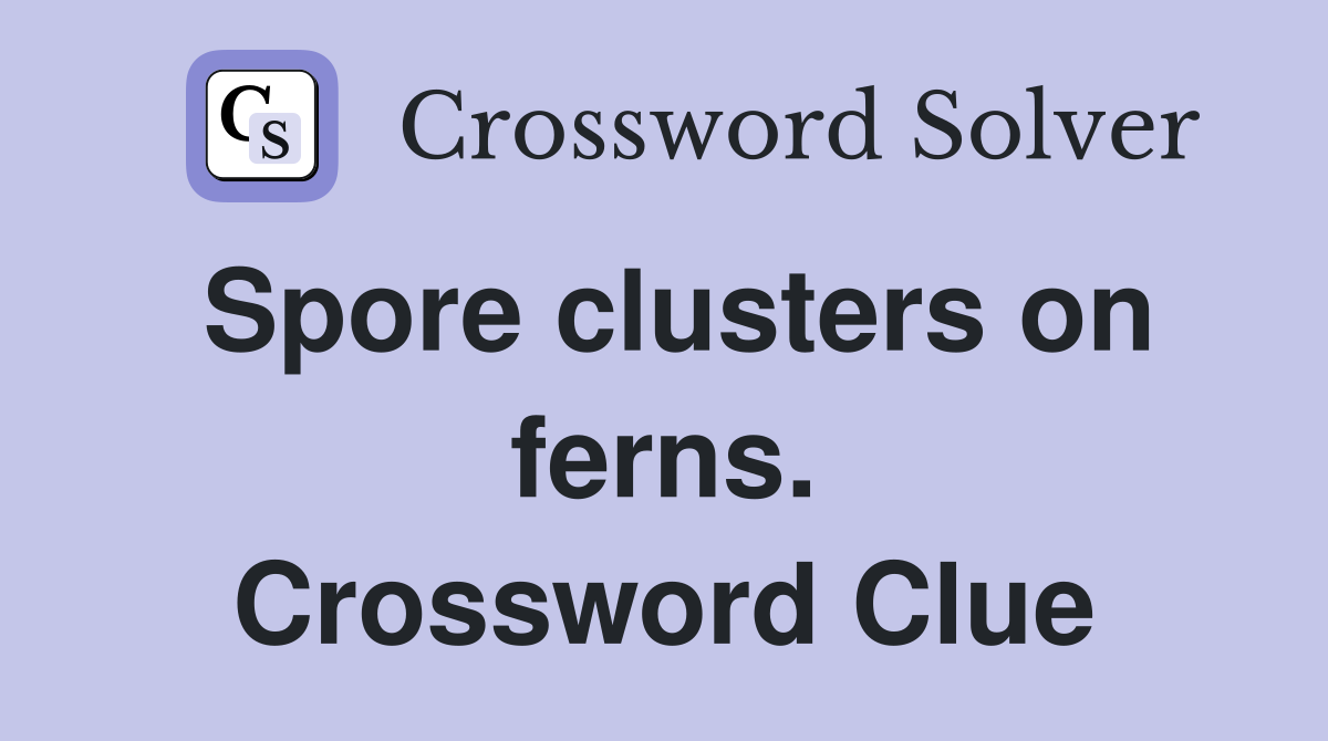 Spore clusters on ferns. Crossword Clue