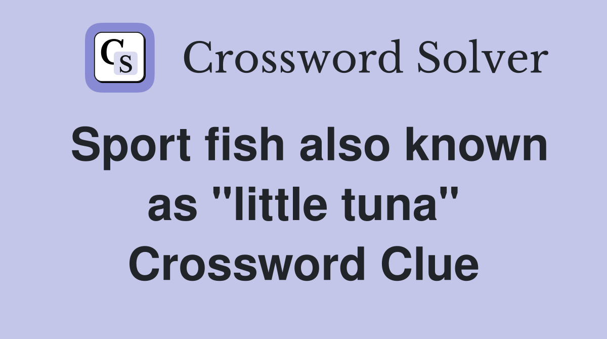 Sport fish also known as "little tuna" Crossword Clue