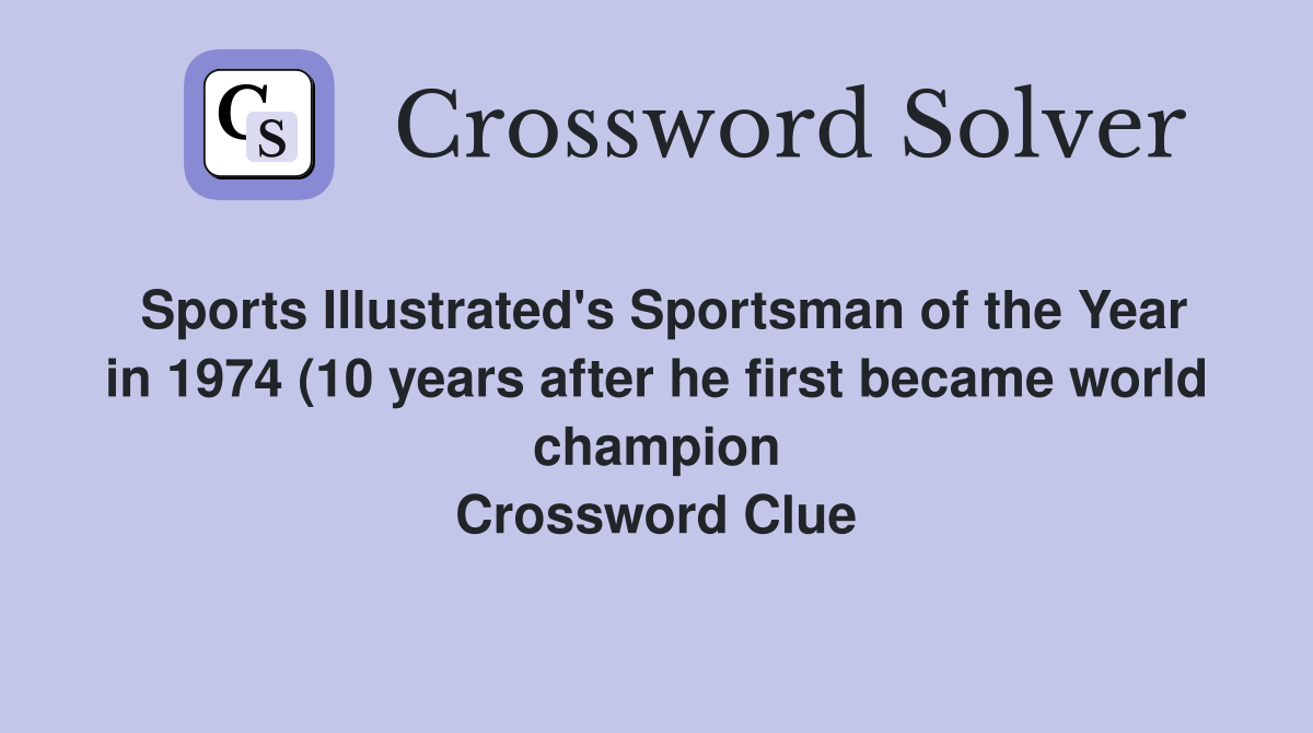Sports Illustrated #39 s Sportsman of the Year in 1974 (10 years after he Sports Illustrated #39 s Sportsman of the Year in 1974 (10 years after he