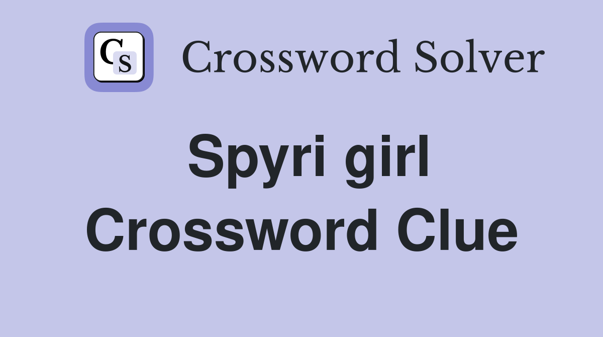 Spyri girl Crossword Clue