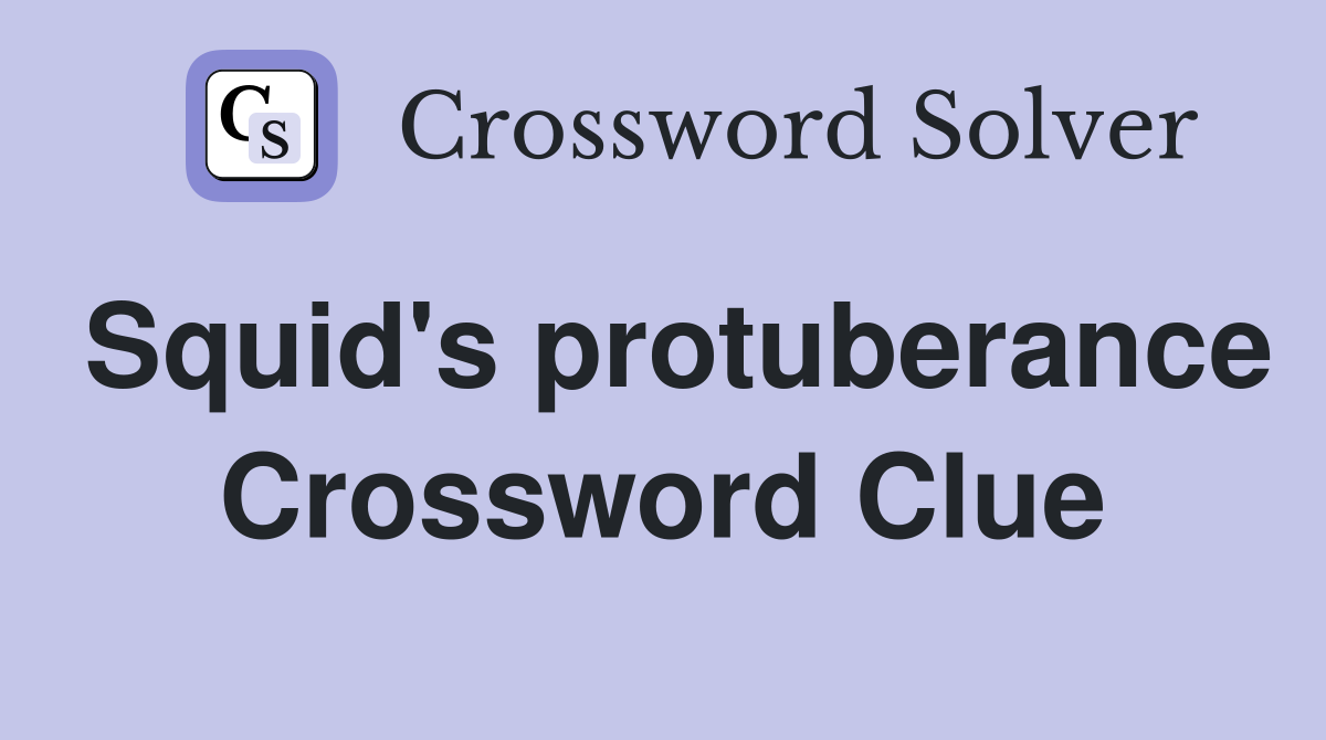 Squid's protuberance Crossword Clue