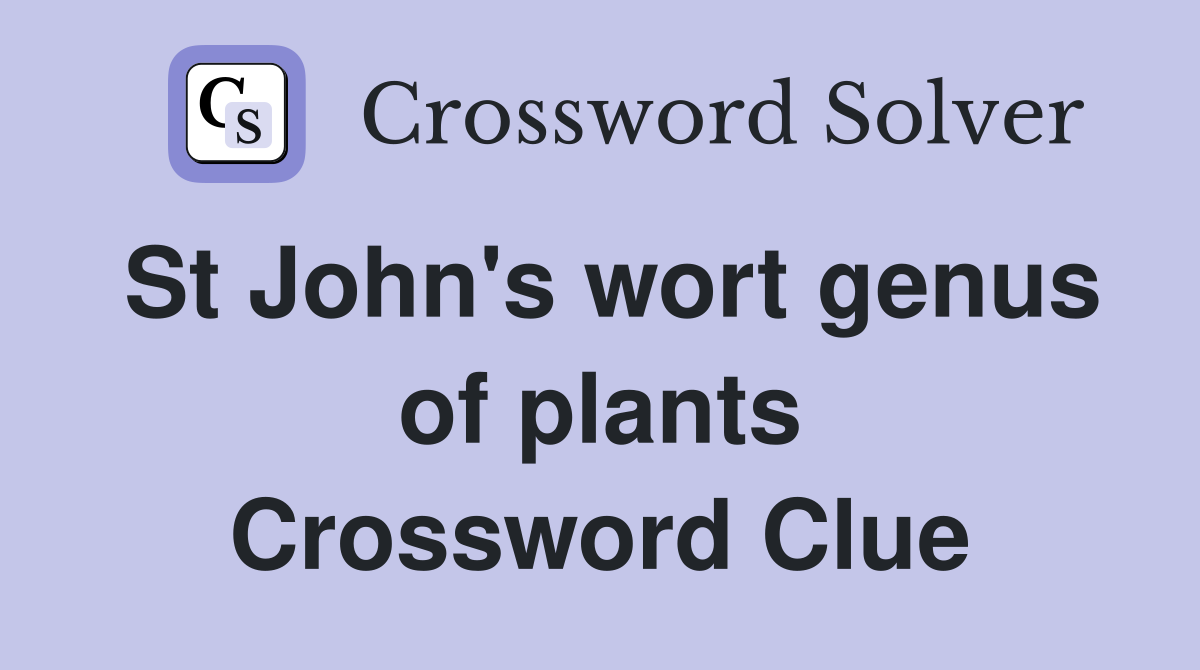 St John's wort genus of plants Crossword Clue