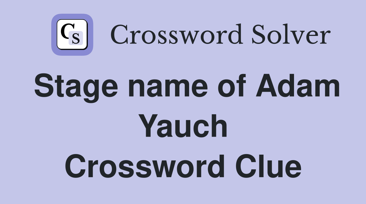 Stage name of Adam Yauch Crossword Clue