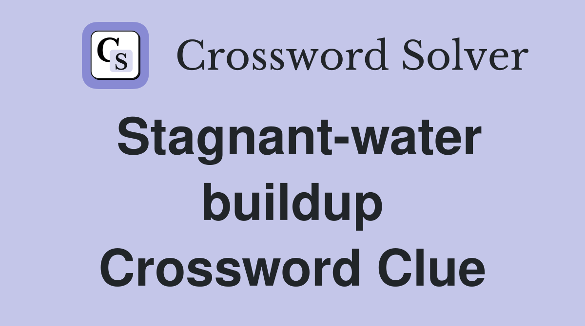 Stagnant-water buildup Crossword Clue