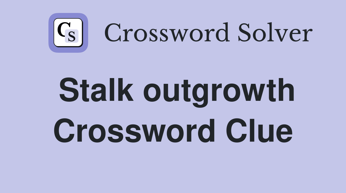 Stalk outgrowth Crossword Clue