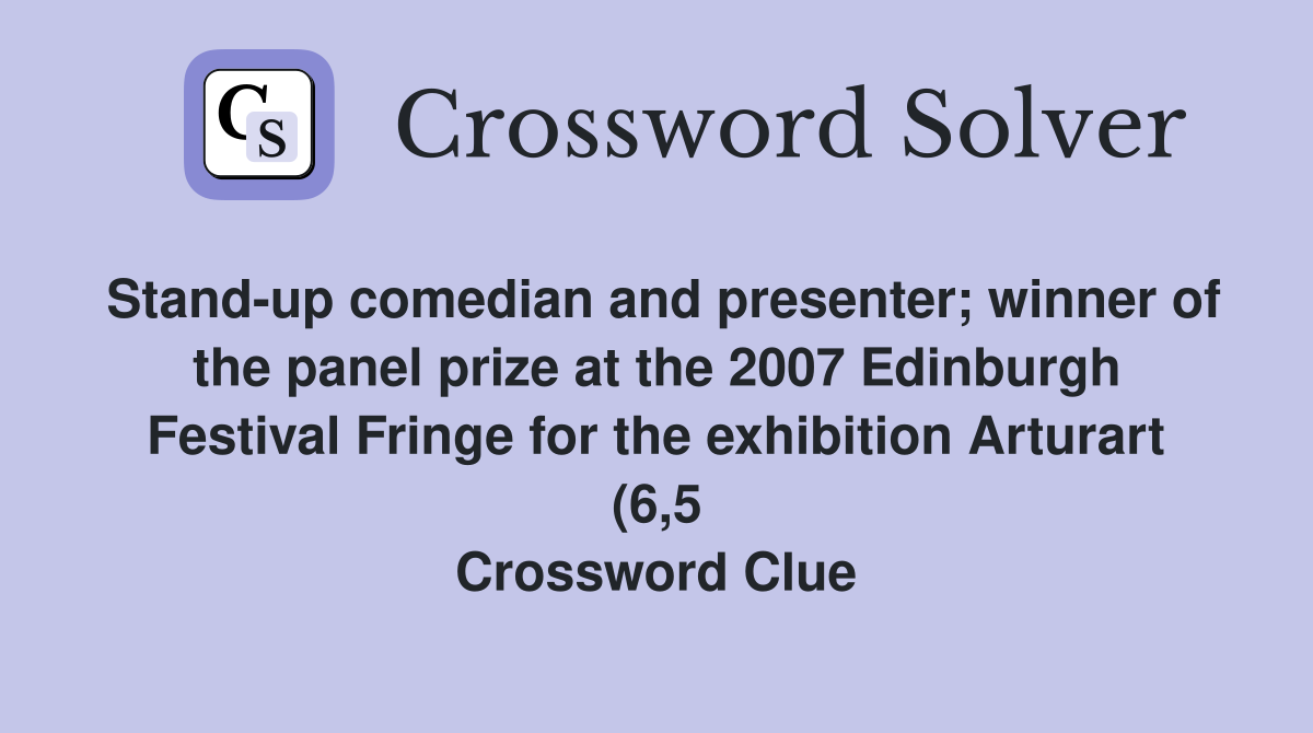 Stand up comedian and presenter winner of the panel prize at the 2007 Stand up comedian and presenter winner of the panel prize at the 2007