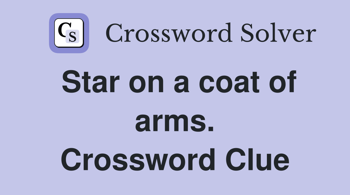 Star on a coat of arms. Crossword Clue