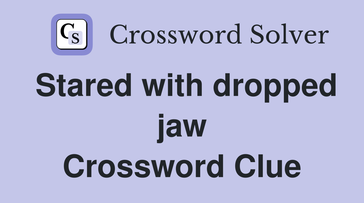 Stared with dropped jaw Crossword Clue