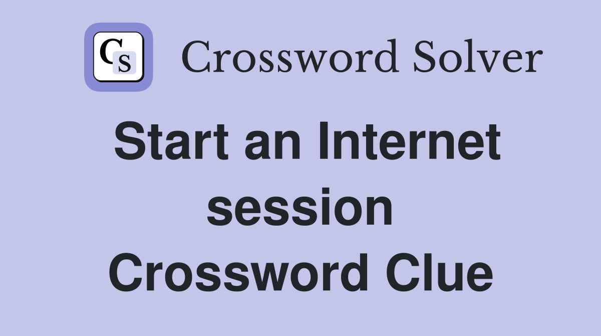Start an Internet session Crossword Clue