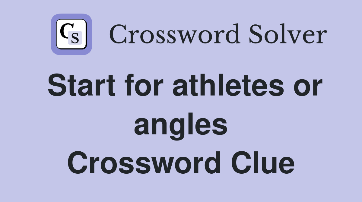 Start for athletes or angles Crossword Clue