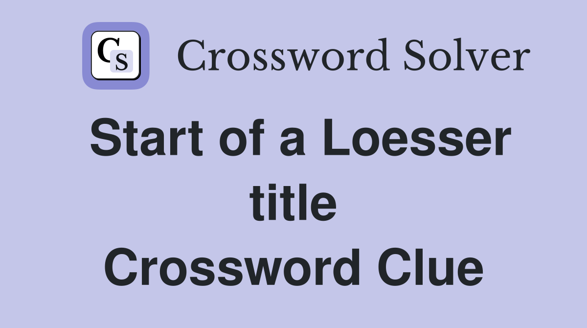 Start of a Loesser title Crossword Clue