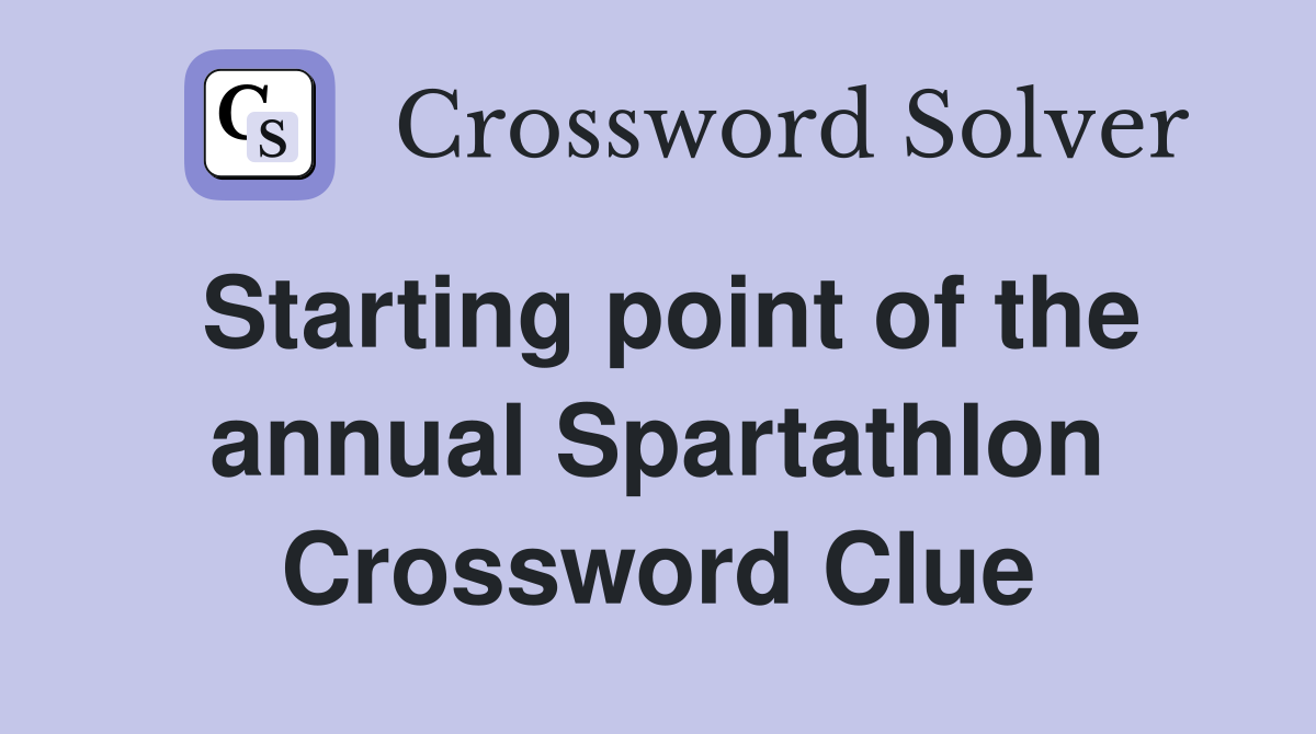 Starting point of the annual Spartathlon Crossword Clue