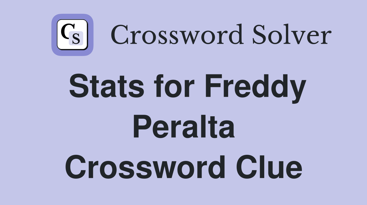 Stats for Freddy Peralta Crossword Clue