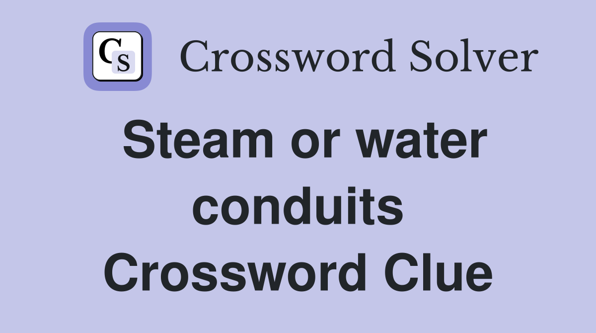 Steam or water conduits Crossword Clue