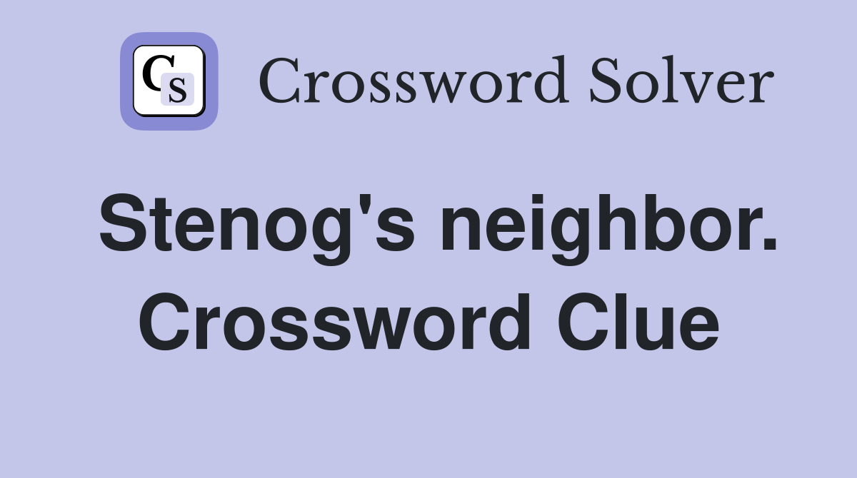 Stenog's neighbor. Crossword Clue