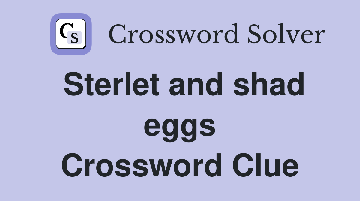Sterlet and shad eggs Crossword Clue