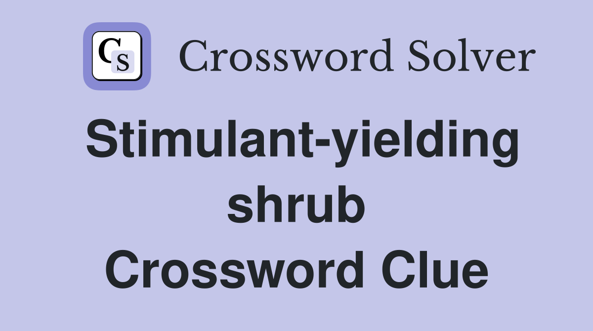 Stimulant-yielding shrub Crossword Clue