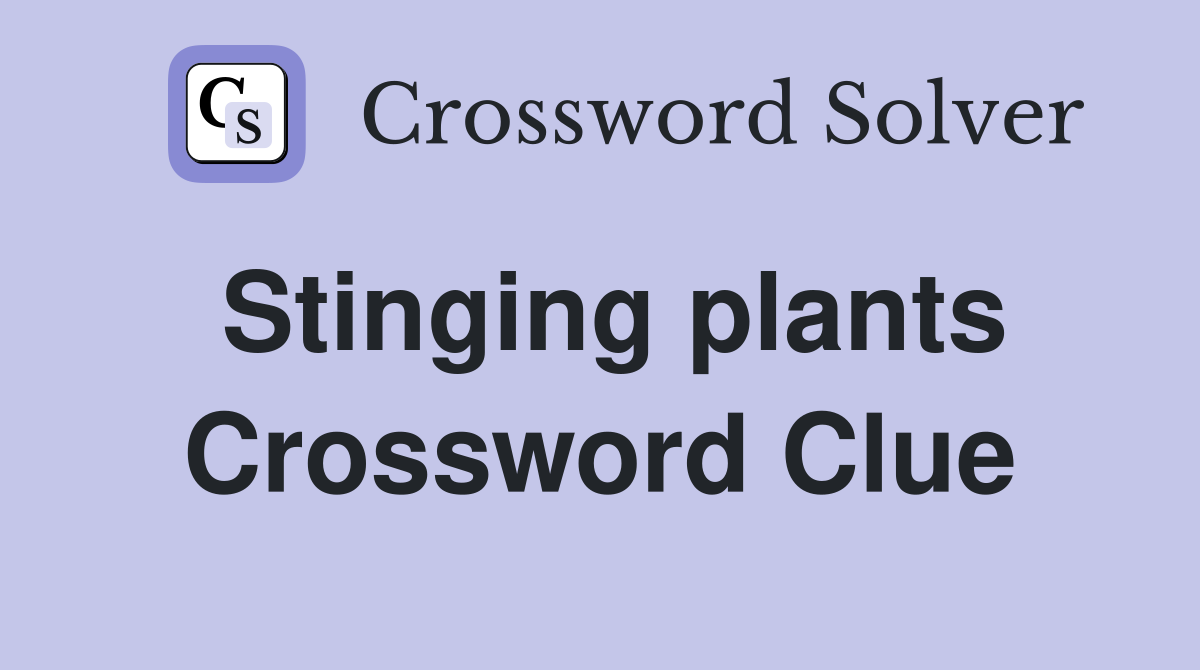 Stinging plants Crossword Clue
