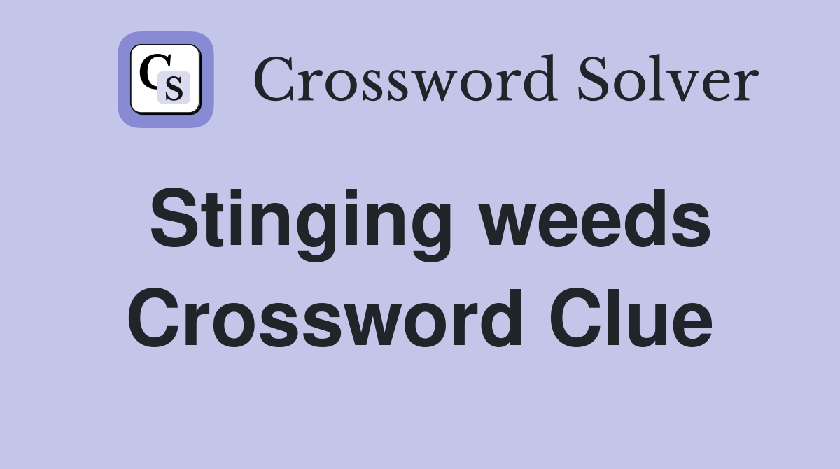 Stinging weeds Crossword Clue