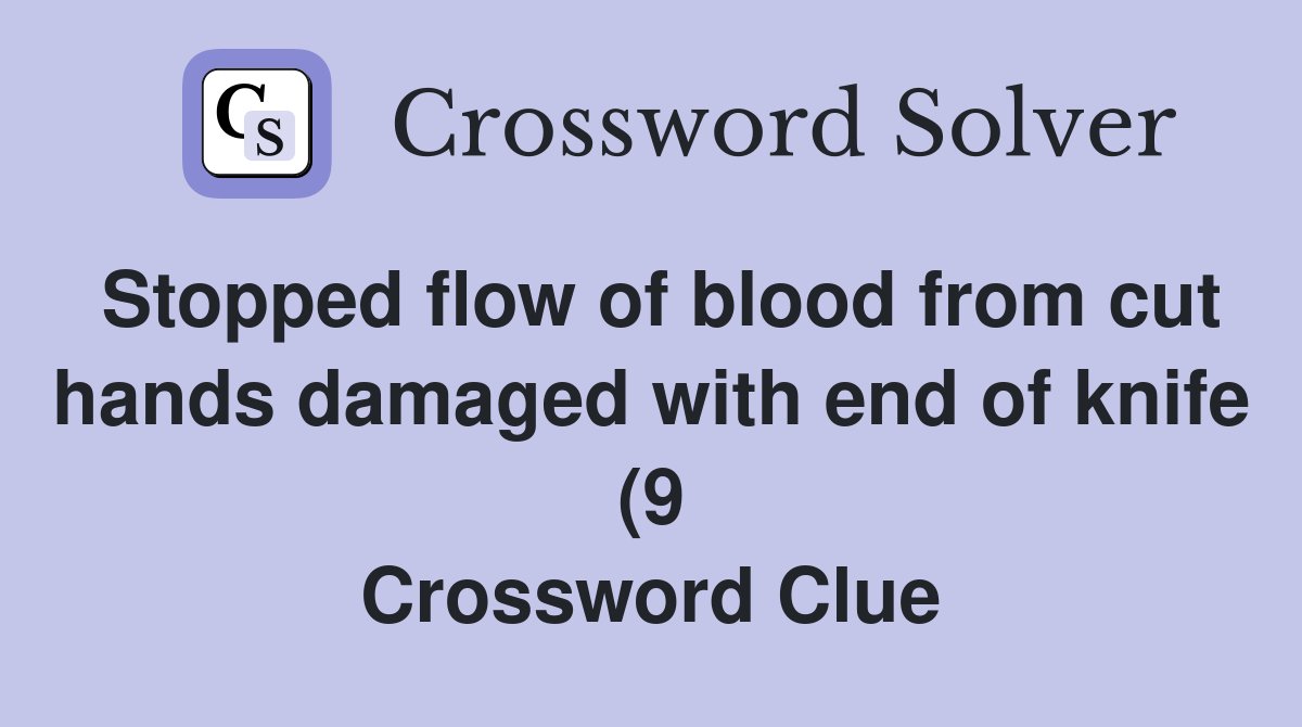 Stopped flow of blood from cut hands damaged with end of knife (9 Stopped flow of blood from cut hands damaged with end of knife (9