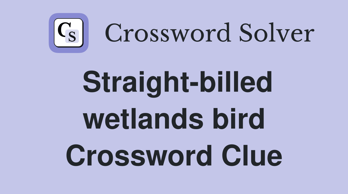 Straight-billed wetlands bird Crossword Clue