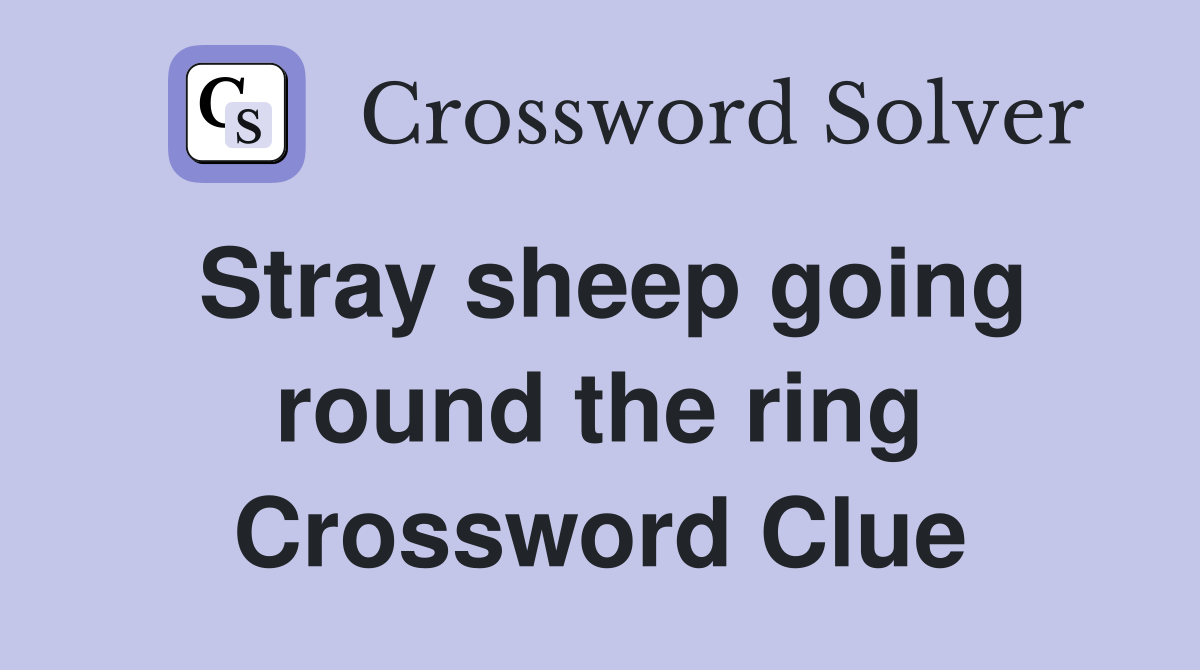 Stray sheep going round the ring Crossword Clue
